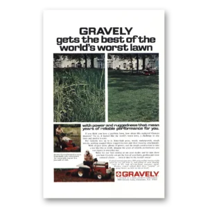 1974 Gravely Tractors Print Ad | Worst Lawn
