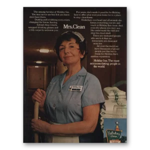 1974 Holiday Inn Print Ad | Mrs Clean Unsung Heroine