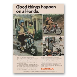 1974 Honda Motorcycle Print Ad | Good Things Happen