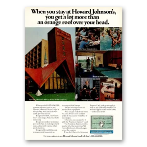 1974 Howard Johnson Print Ad | Orange Roof