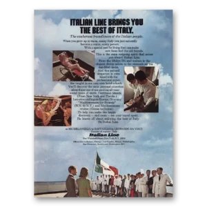 1974 Italian Line Print Ad | Best Italy