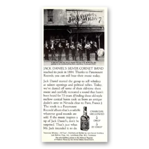 1974 Jack Daniels Print Ad | Silver Cornet Band