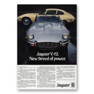 1973 Jaguar V12 Print Ad | New Breed Power