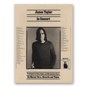 1974 James Taylor Print Ad | Concert