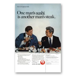 1974 Japan Air Lines Print Ad | Mans Sushi