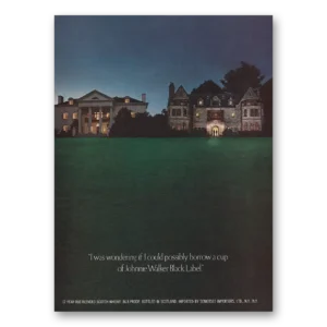 1974 Johnnie Walker Black Label Print Ad | Was Wondering