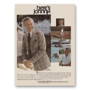 1974 Johnny Carson Apparel Print Ad | Johnny Carson