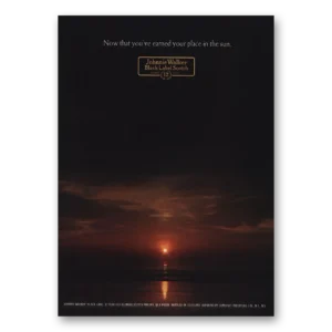 1974 Johnnie Walker Black Label Print Ad | Earned Place