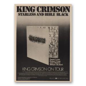 1974 King Crimson Promo Print Ad | Starless Bible