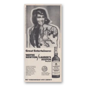 1974 Lauders Scotch Print Ad | Wayne Newton