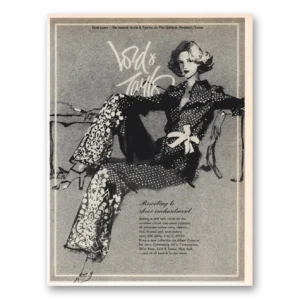 1974 Lord & Taylor Print Ad | Sheer Enchantment