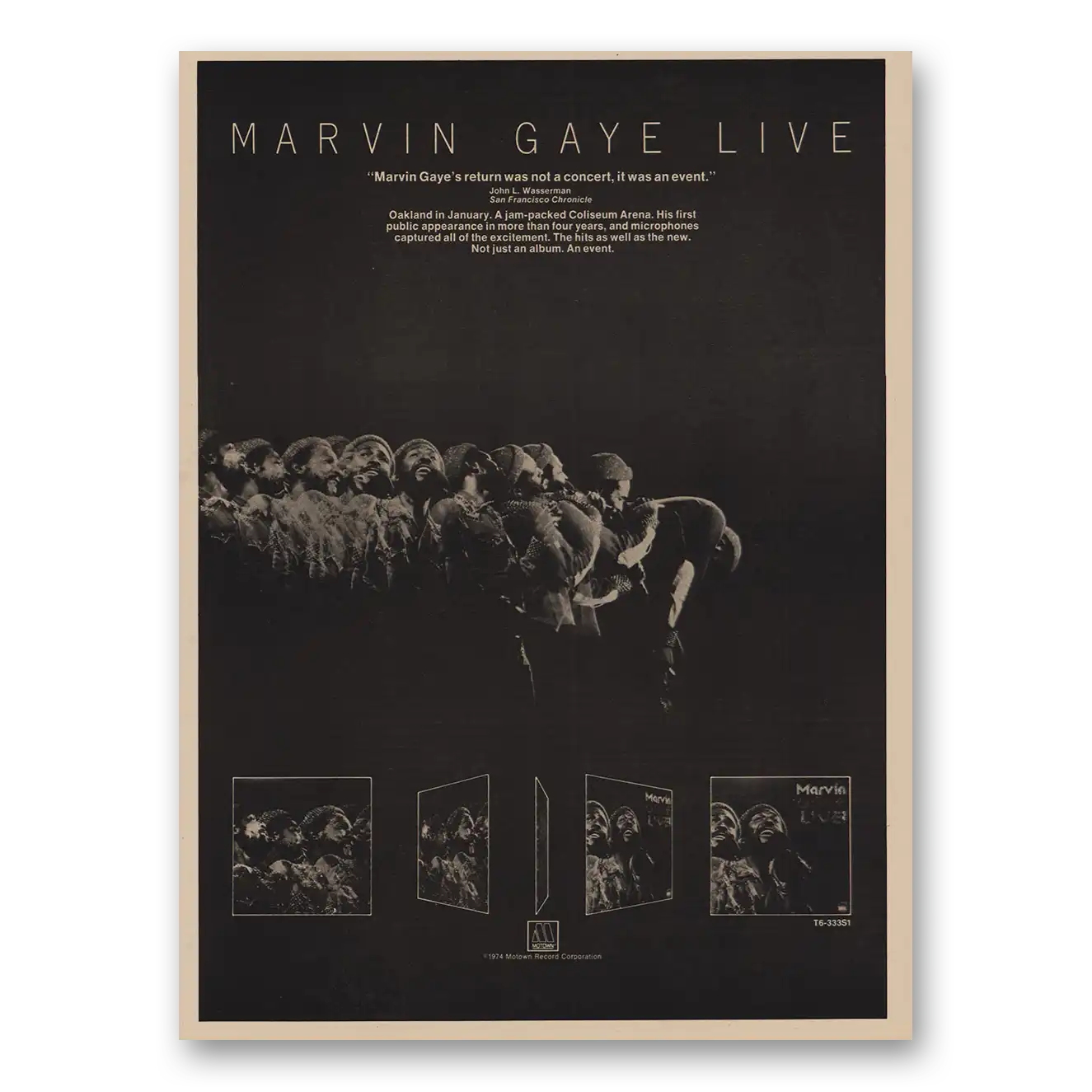 1974 Marvin Gaye Promo Print Ad | Event