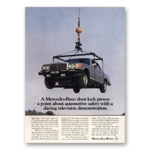 1974 Mercedes Benz 450SE Print Ad | Door Lock
