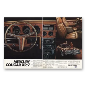 1974 Mercury Cougar Print Ad | Controls Of Machine