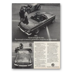 1973 MGB Convertible Print Ad | Room Enough