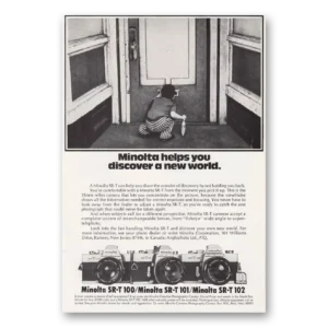1974 Minolta SRT Camera Print Ad | New World