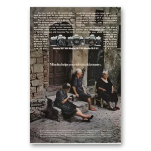 1974 Minolta SRT Camera Print Ad | Old Country