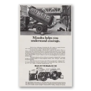 1974 Minolta SRT Camera Print Ad | Understand Courage