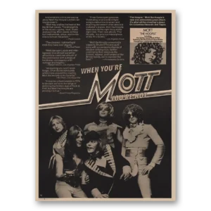 1974 Mott the Hoople Promo Print Ad | Mott Hot