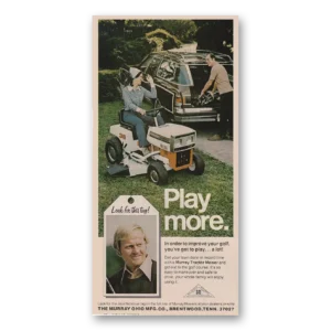 1974 Murray Tractor Mower Print Ad | Jack Nicklaus