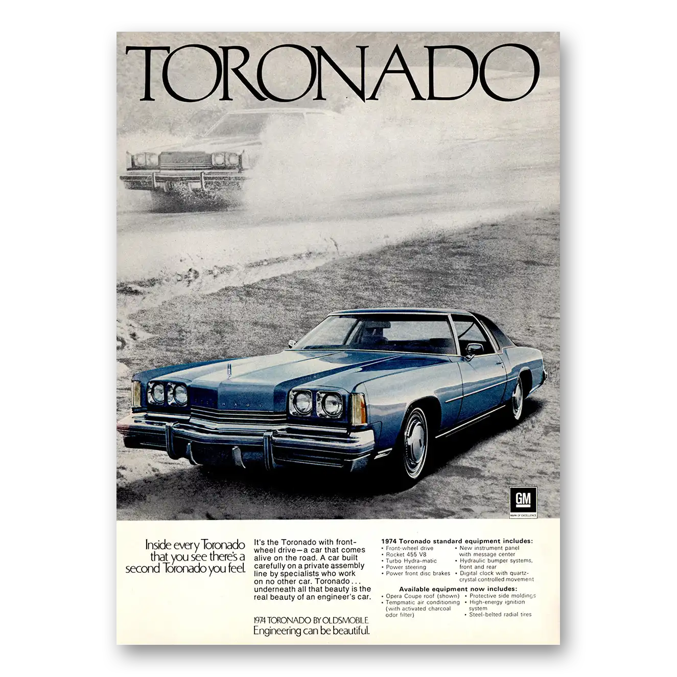 1974 Oldsmobile Toronado Print Ad | Inside Toronado