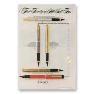 1974 Parker Pens Print Ad | Soft Tips