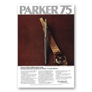 1974 Parker 75 Pen Print Ad | No Part