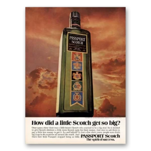 1974 Passport Scotch Print Ad | Get So Big