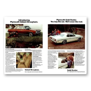 1974 Plymouth Valiant Print Ad | Scamp Gold Duster