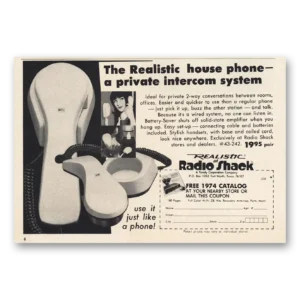1974 Radio Shack Print Ad | Realistic House Phone