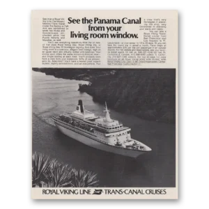 1974 Royal Viking Line Print Ad | Panama Canal
