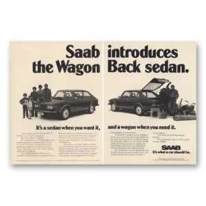 1974 Saab Print Ad | Wagon Back Sedan