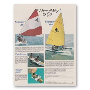 1974 Scamper Cat Print Ad | Water Way