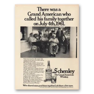 1974 Schenley Whiskey Print Ad | Grand American