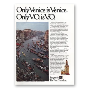 1974 Seagrams VO Whisky Print Ad | Only Venice