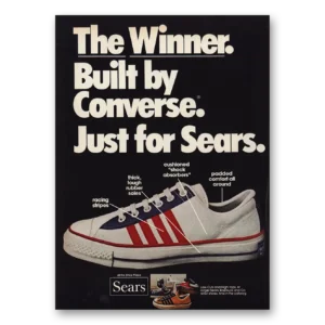 1974 Converse Shoes Print Ad | Red White Blue