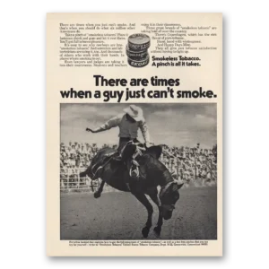1974 Skoal Smokeless Tobacco Print Ad | Rodeo