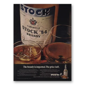 1974 Stock 84 Brandy Print Ad | Brandy Imported