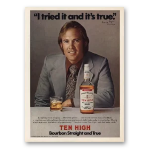 1974 Ten High Bourbon Print Ad | Barry Ryan