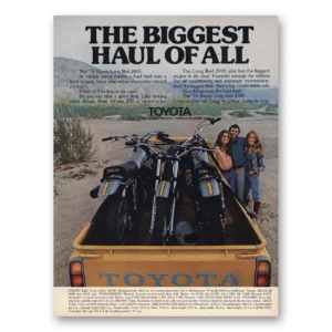 1974 Toyota Print Ad | Long Bed 2000 Biggest Haul Of All