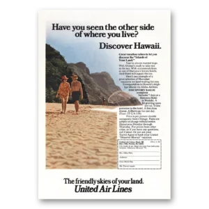 1974 United Airlines Print Ad | Hawaii
