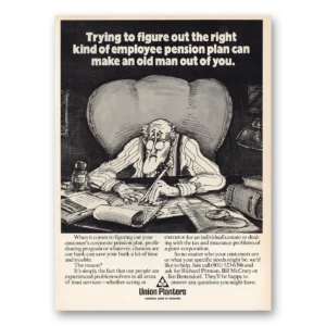 1974 Union Planters Print Ad | Pension Plan