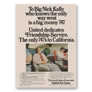 1974 United Airlines Print Ad | Nick Kelly