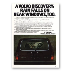 1974 Volvo Print Ad | Rain Falls