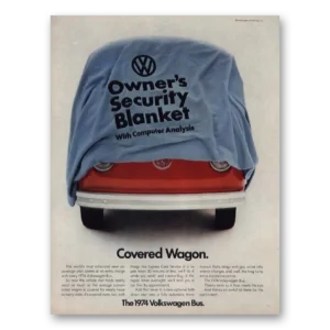 1974 Volkswagen Bus Print Ad | Covered Wagon