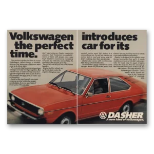 1974 Volkswagen Dasher Print Ad | Perfect Car For Time