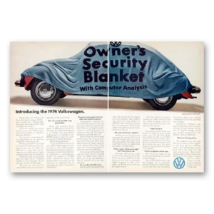 1973 Volkswagen Beetle Print Ad | Security Blanket