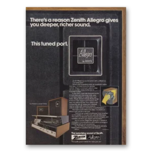 1974 Zenith Stereo Print Ad | Allegro Stereo