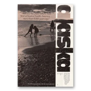 1975 Alaska Print Ad | Man First Set Foot