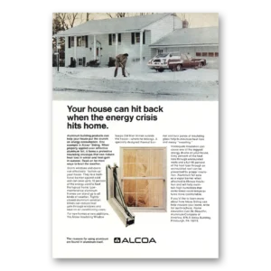 1975 Alcoa Print Ad | House Can Hit Back When Energy Crisis Hits